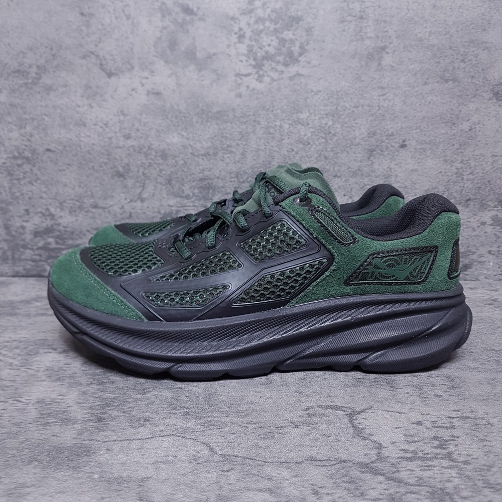 HOKA Clifton One9 Running Shoes Mens 10 Womens 11 Forest Green Black 1173333